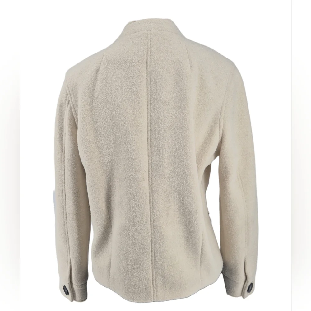 Timeless Alfani Cream Minimalist Jacket, Quiet Luxury, Parisian,‎ Sz Med